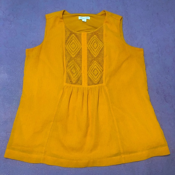 Coldwater Creek Tops - 🔄 Tradewinds Crochet Blouse 💛🧡